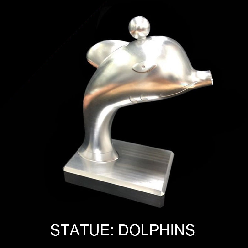 Estatua, delfines