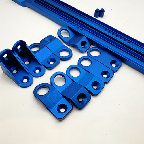 custom cnc milling aluminium parts with blue oxidation