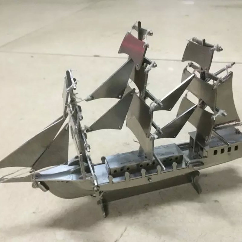 Laser engraving sailboat