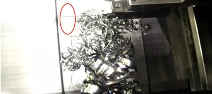 At the end of machining, the filings must be removed