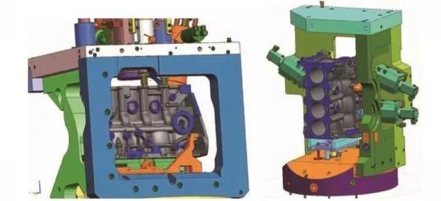 An High-Efficiency Special Cnc Fixture For Flexible Wire Machining Cylinder Block And Cylinder Head